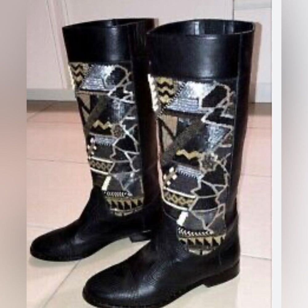 IVY KIRZHNER ESPIRTU LEATHER BOOTS SIZE 11M